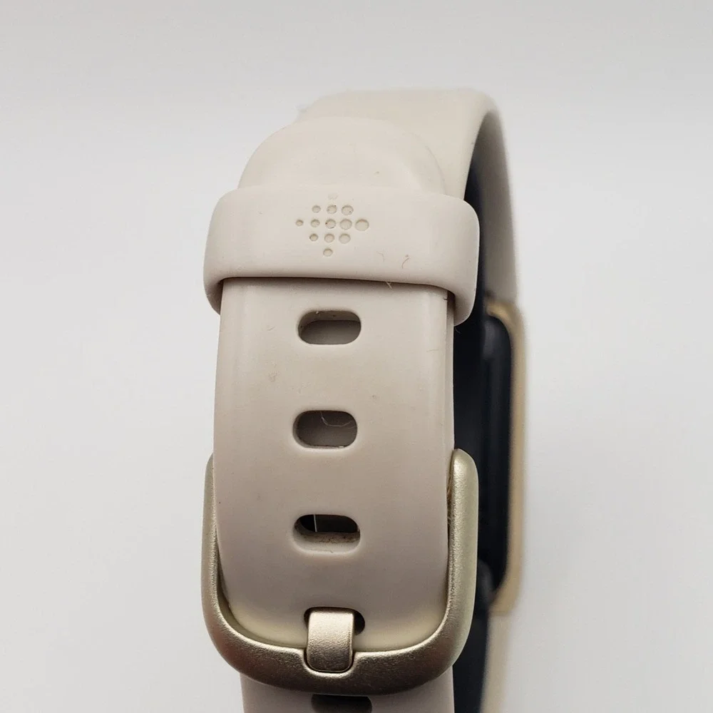 Fitbit Luxe Fitness Tracker Unisex Lunar White Gold FB422 Smartwatch - Tested